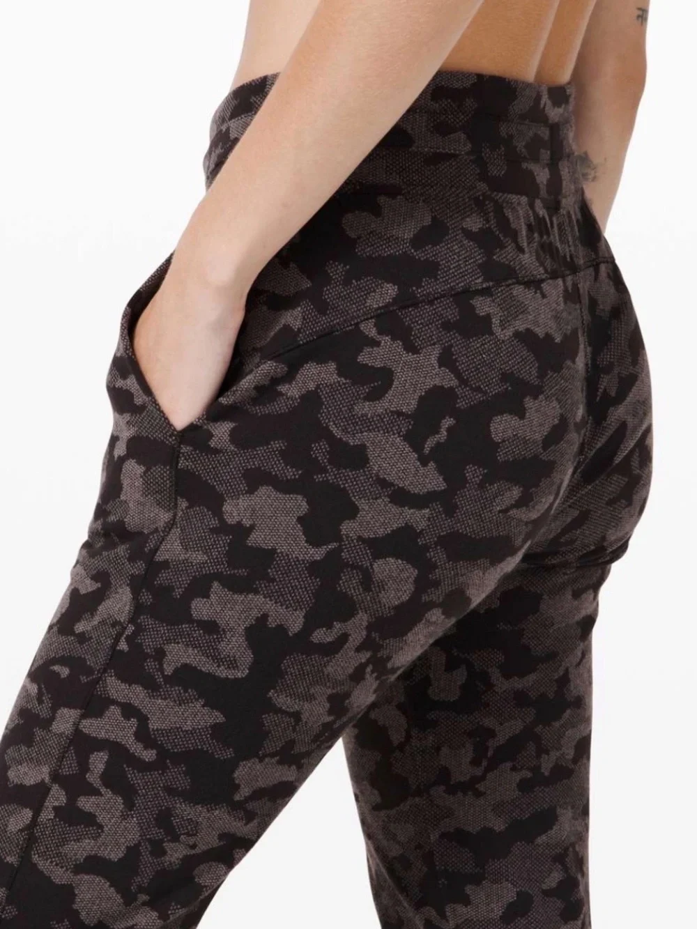 Lululemon Ready to Rulu Jogger Crop 10 Heritage Camo Jacquard Black Lunar Rock